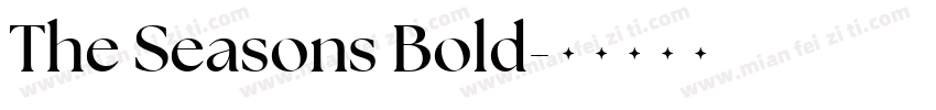 The Seasons Bold字体转换